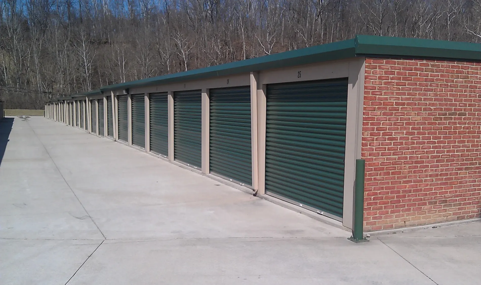 Drive-up storage units at Eastside Storage